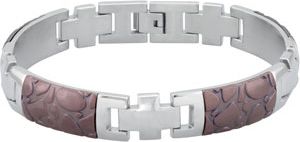 Stainless Steel Link Bracelet with Immerse Plating