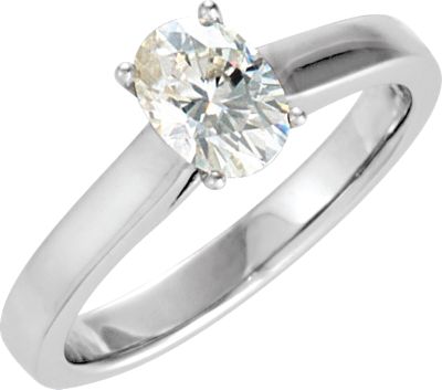 Created Moissanite & Diamond Engagement Ring