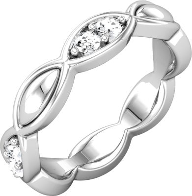 Sculptural-Inspired Eternity Band 