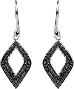 Genuine Black Spinel Earrings