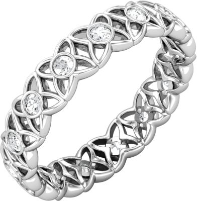 Sculptural-Inspired Eternity Band