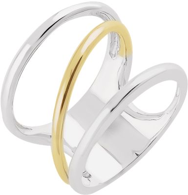 14kt White & Yellow Freeform Ring