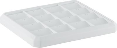 White Leatherette 16 Charm Stackable Tray