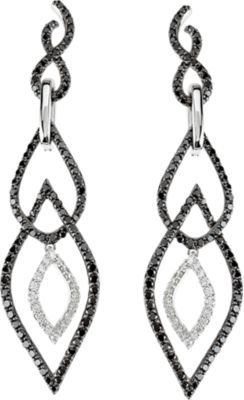 1 1/3 ct tw Black & White Diamond Earrings