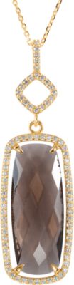 Halo-Styled Antique Cushion-Shaped Dangle Pendant or Necklace