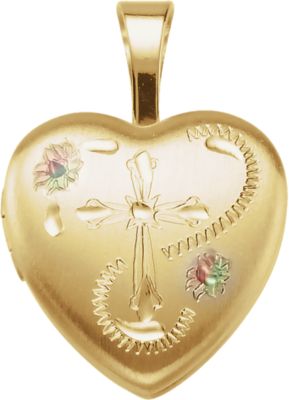 Heart Locket with Cross