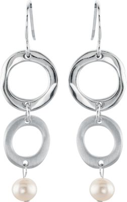 Freshwater Cultured Pearl & Fashion Circle Earrings