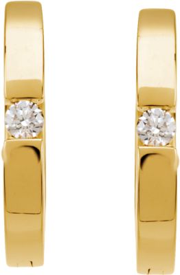 .07 ct tw Diamond Hoop Earrings