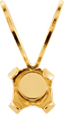 4-Prong Solitaire Snap-Set Pendant for Round Stone