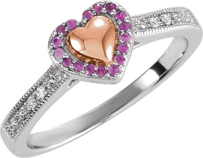 Puffed Heart Ring