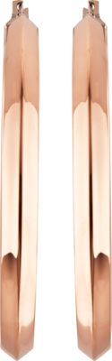 Amalfi&trade; Stainless Steel Knife Edge Hoop Earrings