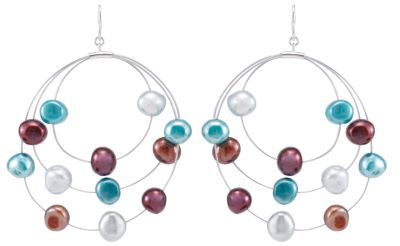 Freshwater Cultured Dyed Nugget Pearl Earrings