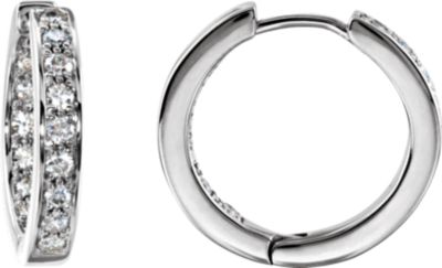 Created Moissanite Hoop Earrings