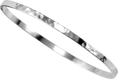 Sterling Silver Bangle Bracelet with a hammer finish- 3.25mm