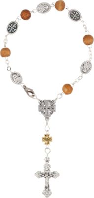 Olive Wood Rosary Bracelet