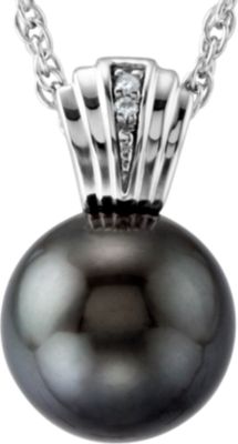 Tahitian Cultured Pearl & Diamond Necklace