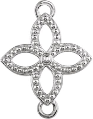 Granulated Design Floral Component with Rings