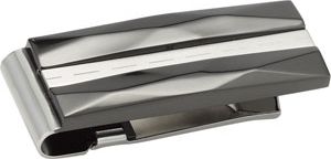 Stainless Steel & Titanium Money Clip with Black Immerse Plating