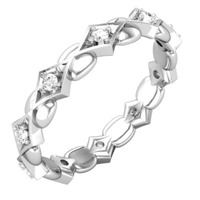 Sculptural-Inspired Eternity Band