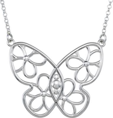 Butterfly & Floral Design Necklace or Neck Trim
