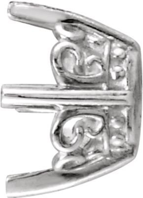 Antique Square Butterfly Scroll Setting For Earring Assembly