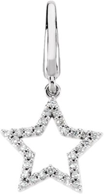 1/6 ct tw Diamond Star Charm