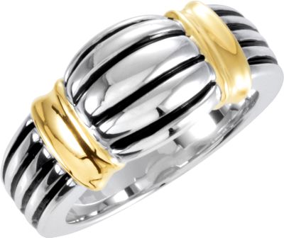 Two Tone Freeform Ring