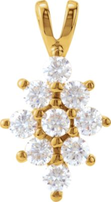 9 Stone Cluster Pendant Mounting 