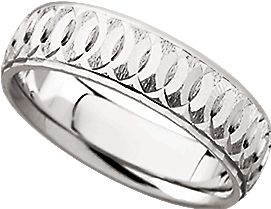 6mm Comfort Fit Circle Pattern Band