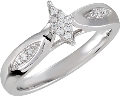 Cubic Zirconia Marquise Cluster Ring