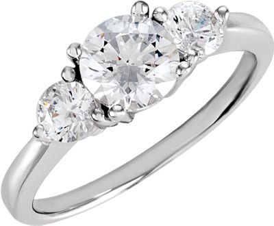 Cubic Zirconia 3-Stone  Ring