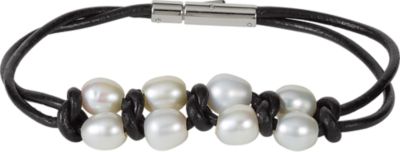Leather Multi-Strand Bracelet with Magnetic Clasp