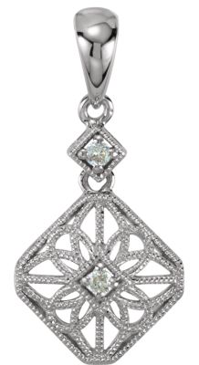 Diamond Filigree Pendant