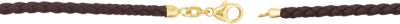 3 mm Brown Braided Leather Cord