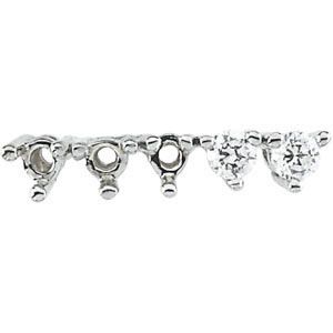 Round 3-Prong Five Stone Strip Setting