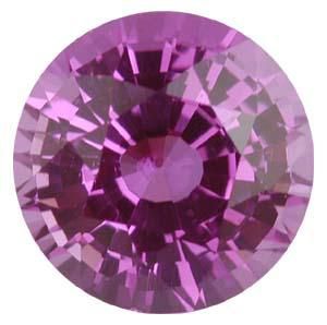 Round Genuine Pink Sapphire (Black Box)