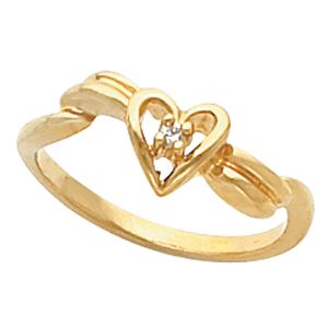Heart Shaped Teen Ring for Diamonds
