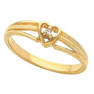 Heart Shaped Teen Ring for Diamonds