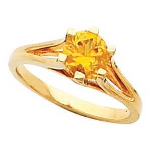 Split Shank Ring Mounting for Round Gemstone Solitaire