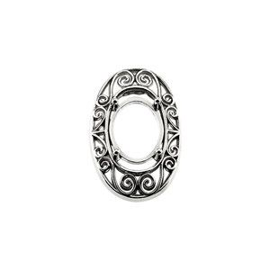 Filigree Trim Plate for Oval Stones