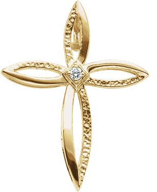 Cross Pendant with Diamond