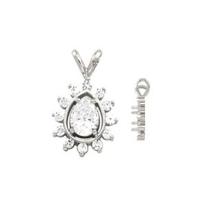Cluster Pendant Mounting for Pear Shape Center
