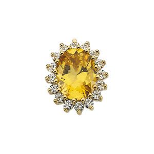 Multi-Stone  Pendant Mounting for Oval Center