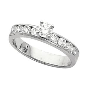 Channel Set Engagement Mounting or Matching Ladies/Gents Wedding band