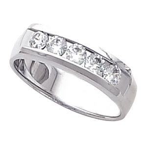 5-Stone Ladies or Gents Wedding Band Mounting