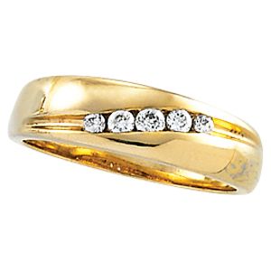 5-Stone Ladies or Gents Wedding Band Mounting