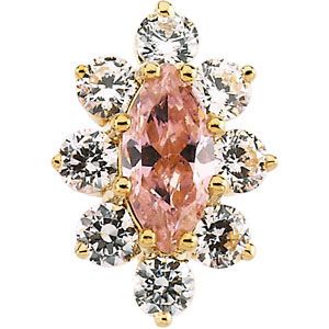 Marquise Center Nine Stone Cluster Top