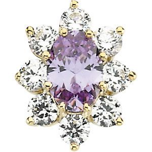 9-Stone Oval Center Cluster Top