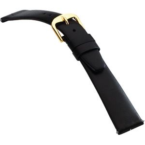 18mm Men's Regular Genuine Flat Calf Brown Watch Strap
