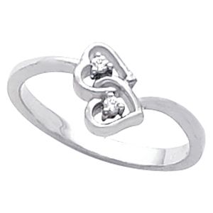 Double Heart Teen Ring Mounting